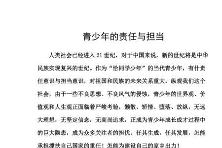 心中有责任肩上有担当的意思