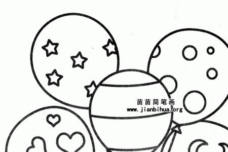 气球简笔画画法