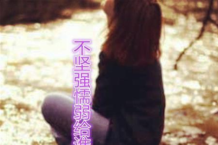 如果不坚强懦弱给谁看什么意思