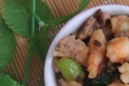 羊肉炒虾仁的做法
