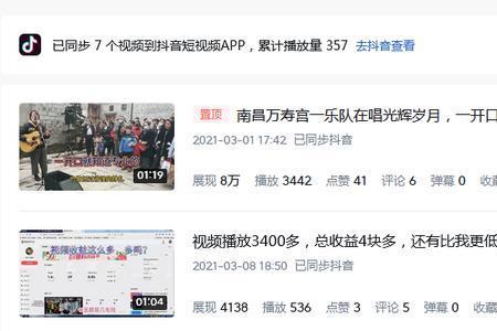 发视频展现量是什么意思