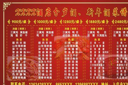 12人酒席的菜单搭配
