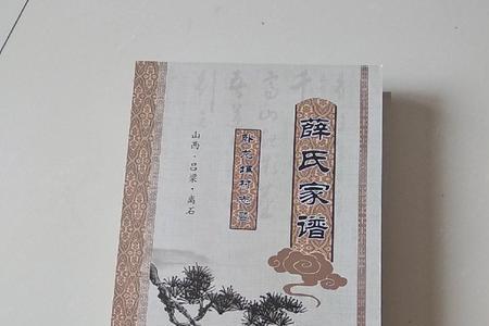 薛氏家谱的排序