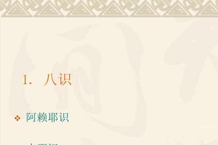人的八识是什么