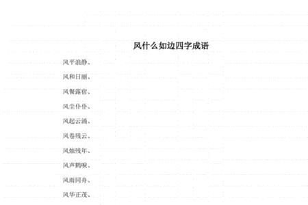 风什么什么什么成语四个字