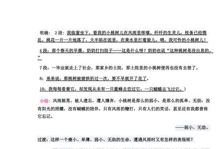 一棵小桃树的形容词