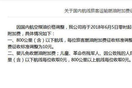 燃油附加费有上限吗