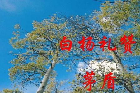 白杨礼赞主旨句