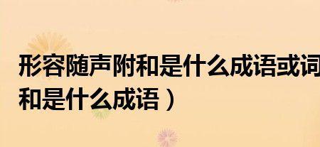 不附和的成语