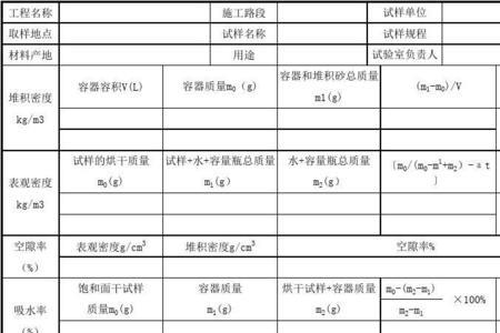 坍落筒法测细集料密度