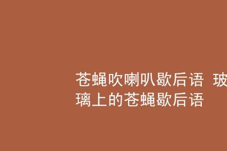 不思悔改的歇后语