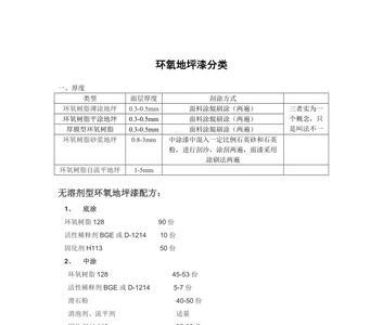 油性环氧树脂底漆比例配方