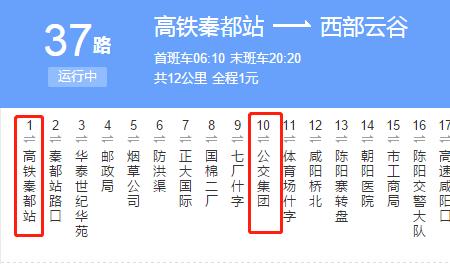 咸阳14路公交车路线查询