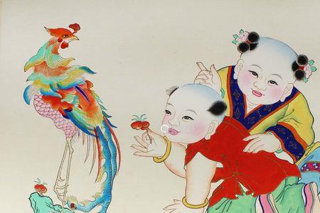 杨柳青年画马到成功寓意