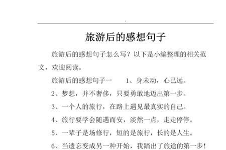 出国旅游的感悟