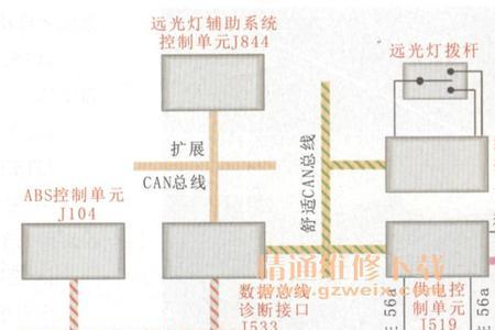 汽车远光灯控制电路元件组成