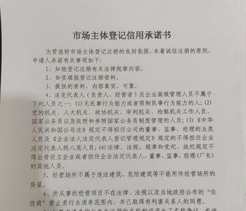 市场主体名称怎么填写范文