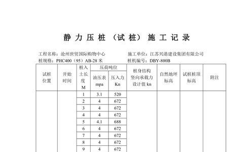 怎么算试桩长度