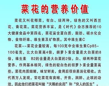 花菜的属性