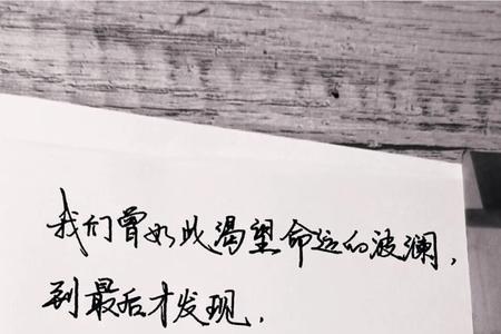 命运的波澜什么意思