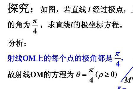 极坐标方程的推导过程