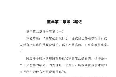 童年第五章分家读后感