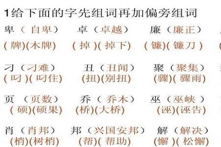 生字加边旁边是什么字