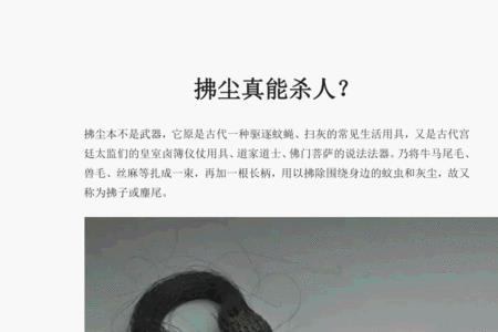 拂尘扫垢寓意