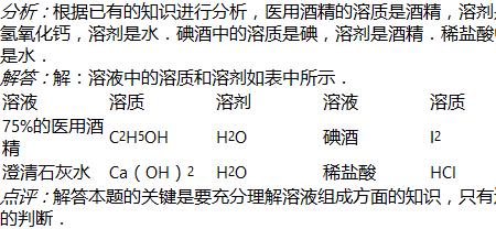 盐酸的溶质是什么