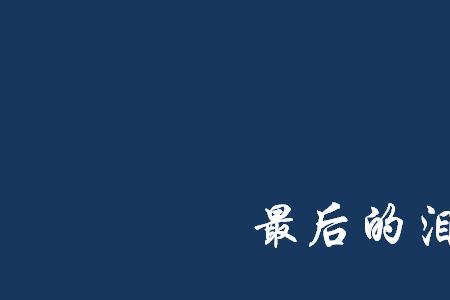 最后一个字是泪的诗句