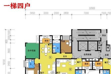 两栋楼连在一起的中间户