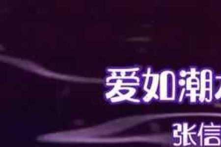 张信哲的爱如潮水是哪一年的歌