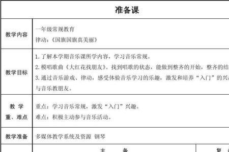 一年级备课的基本步骤