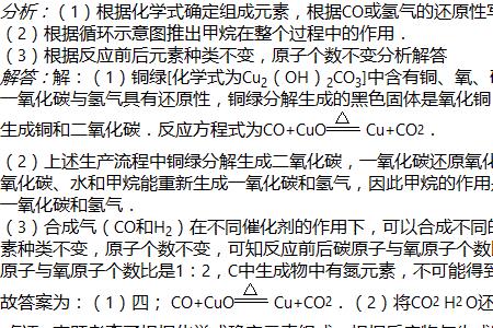 CH4的四种元素含义