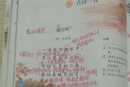 四年级上册古诗三首生字造句