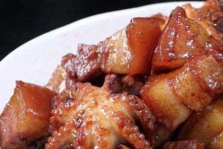 章鱼足红烧肉做法