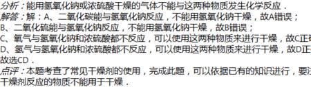 氢氧化钠能干燥什么气体