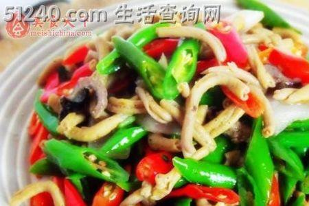 丝瓜炒鸭肠的做法
