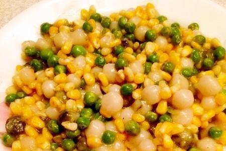 糖炒玉米粒青豆的做法