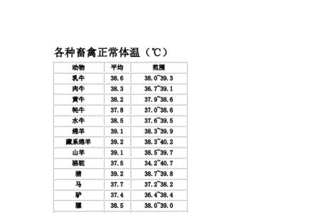 新生牛犊正常体正常体温是多少