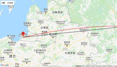 加里宁格勒到柏林距离
