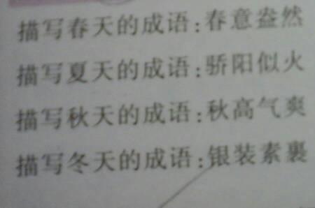 形容四季花开的词语