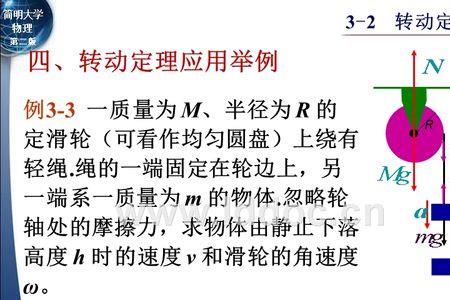 定滑轮m转动定律公式