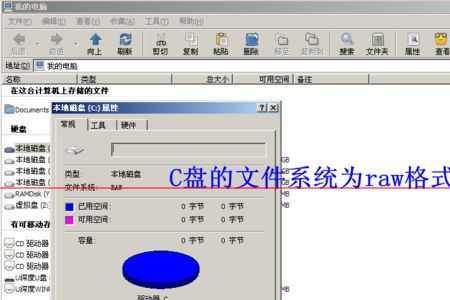 磁盘文件系统raw如何更改