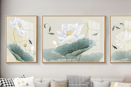 沙发背景画怎么安装固定