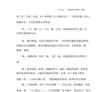 描写梅花形态的词语