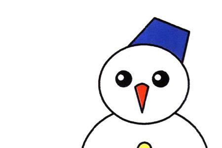 雪人的眼睛怎么画
