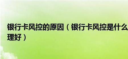 风控原因是什么意思