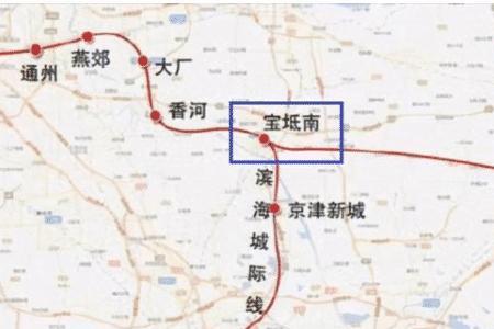 京唐城际铁路北京段路线