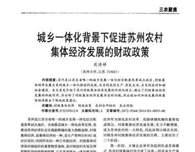 城乡一体化什么时候开始